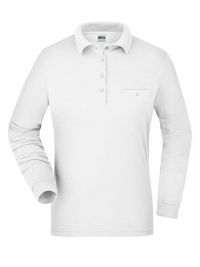 Damen Workwear Poloshirt Pocket Longsleeve Essential